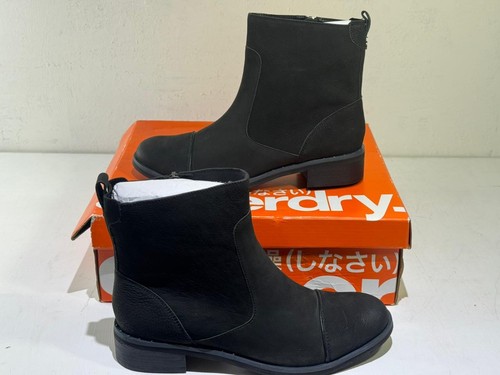 Ladies superdry black suede - ladies,