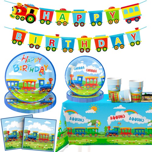 Train party tableware - tableware, car
