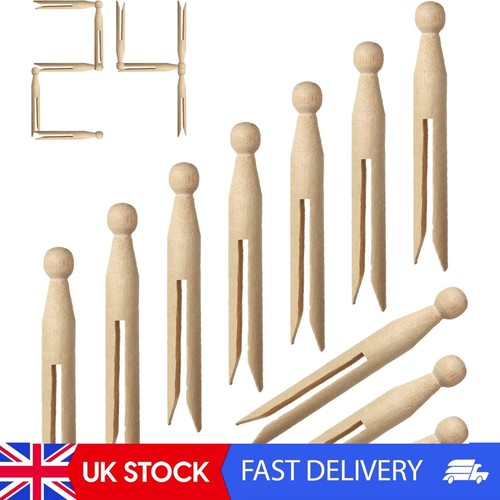 Pcs wooden dolly - 24, pegs