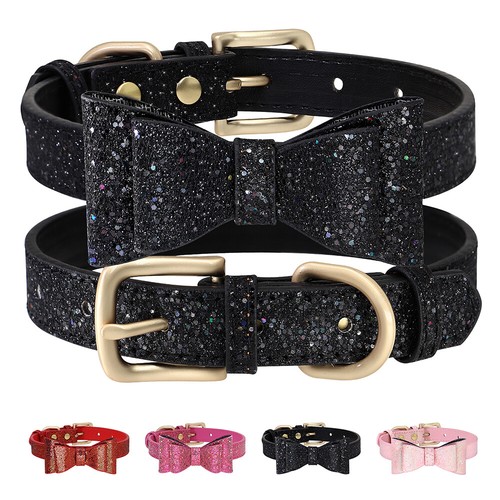 Glitter bling small dog collar - glitter,
