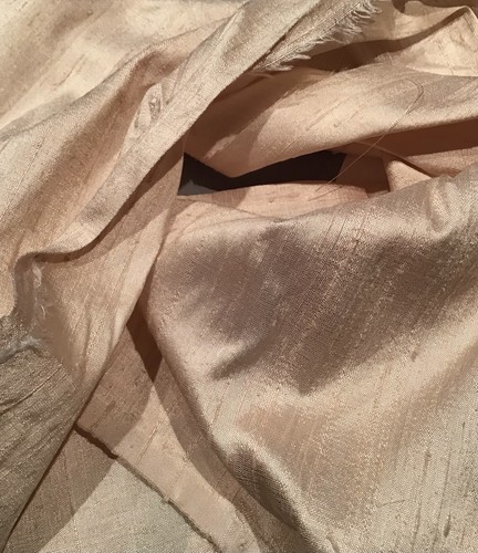 100 silk dupion cream fabric - 100%,