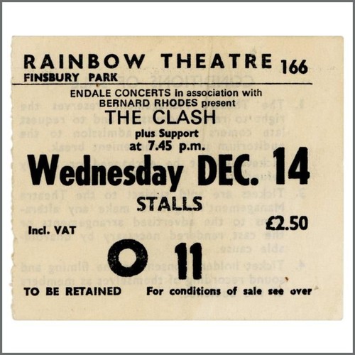 The clash 1977 rainbow theatre - the,