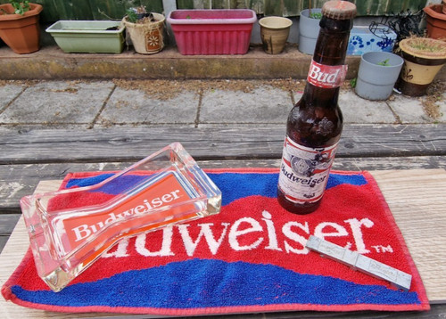 Budweiser vintage glass bow - budweiser,