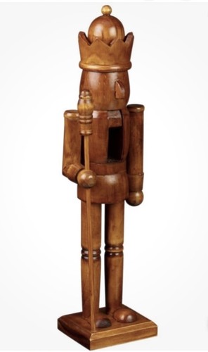 Plain wooden nutcracker - plain, 38cm
