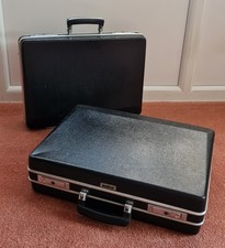 Vintage Antler Hard Shell Black Briefcases x2 Vintage quality business Briefcase