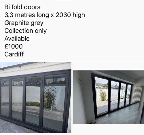 Graphite grey patio - grey, bi-fold