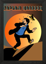 Captain Haddock Cartoon Illustratio Framed Wall Art Poster Canvas Print Picture