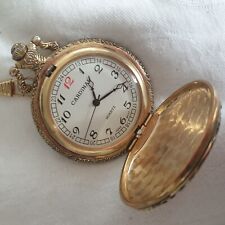 Vtg Style  Pocket Fob Watch Goldtone Metal Cardinal Steampunk Regency Repair