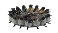 12 Artificial Feather Birds On