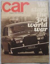 CAR magazine August 1968 featuring Rolls Royce, Triumph, Maserati, MG, Mercedes