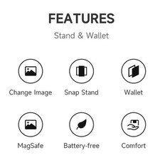 Magnetic Wallet Stand With 3.52 Inch Screen NFC Ink Photo Rear Projection 3