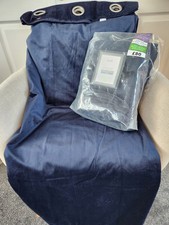 DUNELM Ink Navy Blue Velour
