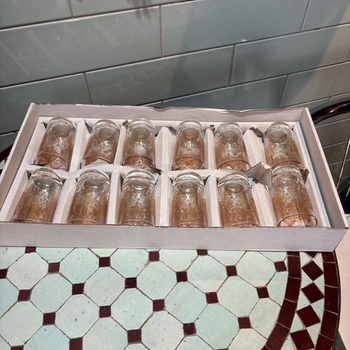 Moroccan tea glasses set - moroccan,