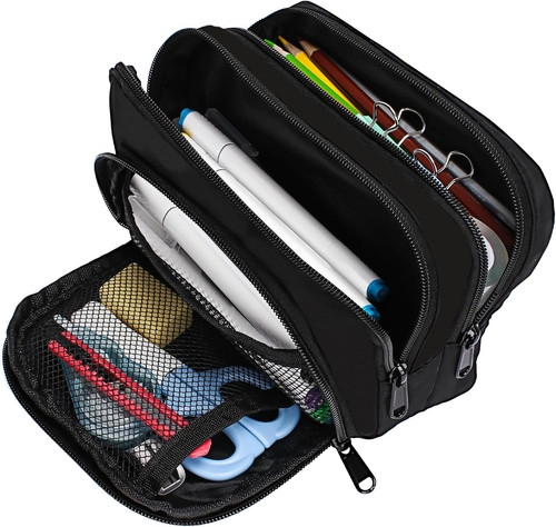 Euqvunn black pencil case - black,