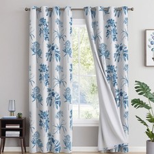 Floral Blackout Curtains Pair