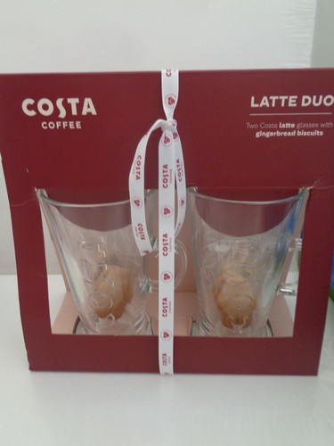 Costa coffee latte - coffee, glasses