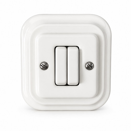 White ceramic porcelain single - white,
