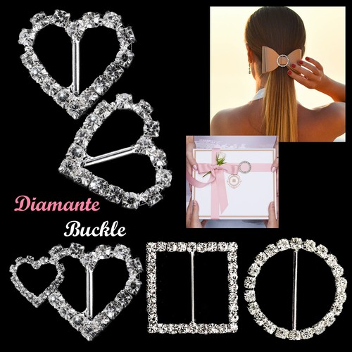 Rhinestone ribbon buckle - ribbon,