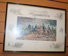 Military  equestrian cavalry Signed print  Kings Troop RHA in the 90's 26" x19"