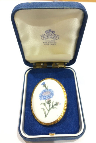 Vtg aynsley brooch - aynsley, floral