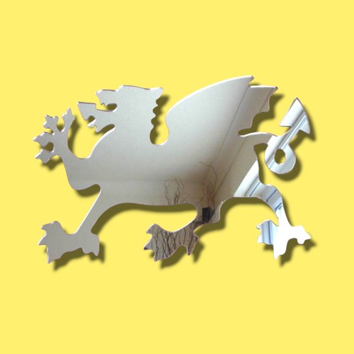Welsh dragon shaped acrylic - welsh,
