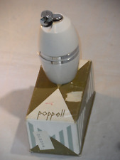 White Poppell CIGARETTE Lighter With Box Made In England Flint Working