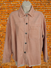 WOMENS ZARA SIZE EUR XS XSMALL SALMON PINK THICK CORD SHACKET SHIRT TOP CASUAL
