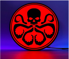 Hydra Marvel Logo LED Lightbox | Mains Powered | 3D Printed PLA | Villain Comic 