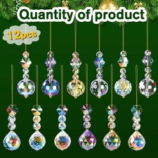 12pcs 22mm Christmas Tree Crystal Ball Ornament for Xmas Tree Hanging Decoration