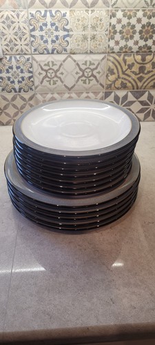 Denby jet grey medium plate - denby,