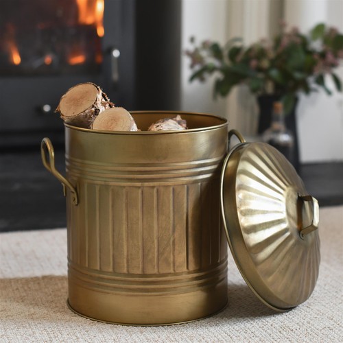 Traditional ash bin with lid - traditional,