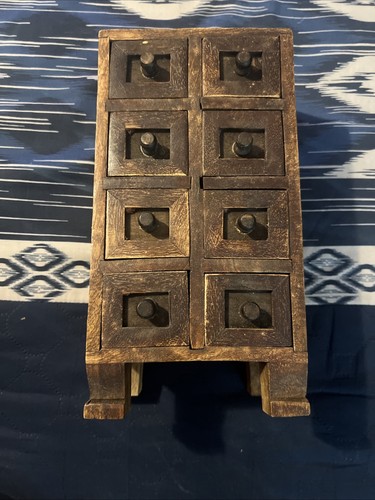 Vintage drawer wooden spice - wooden,