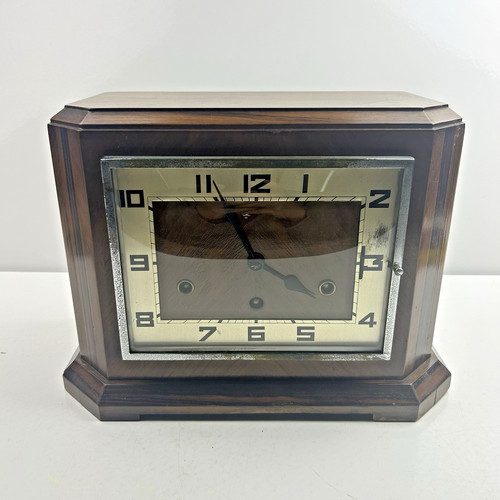 Vintage wooden windup mantle - wooden,