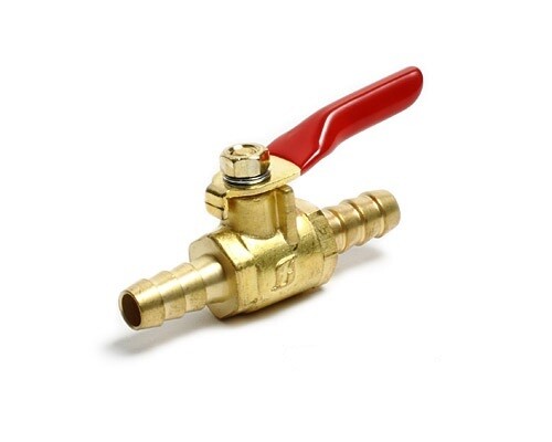 Line fuel tap brass - in-line,