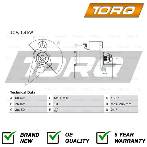 Starter motor torq fits - motor,