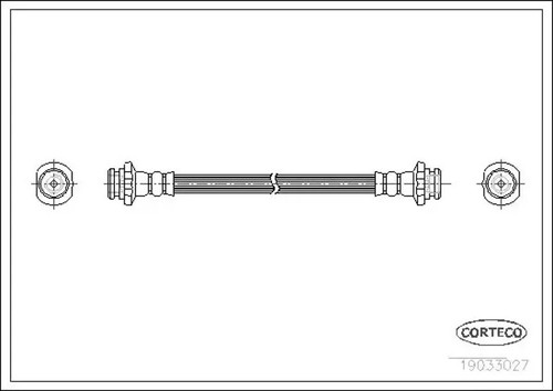 Flexible brake hose - rear, axle