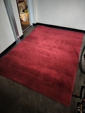 Unused Red/Maroon High Pile IKEA Adum Carpet or Rug 240 x 170 Cms