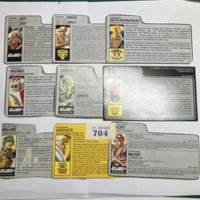 Vintage GI Joe Action Force Foreign Euro European Backing File Card Bundle