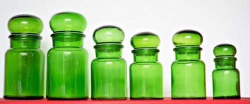 Vintage belgium green glass - 6,
