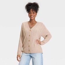 Women's Knit Ribbed Cardigan -