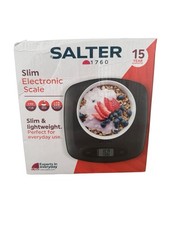 Salter Slim Digital Kitchen Scale Easy Read LCD Display 3KG Black New