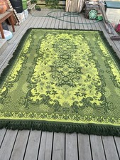 Vintage 60s/70s Casa Pupo Black & Green Rug, Reversible, 100% Wool, 252 x 364cm