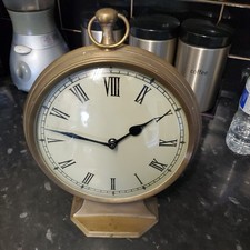 Bronze Industrial Table Clock – Moving Cog Mechanism, Vintage Style