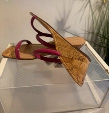 Next Pink Wedge Sandals Size 9