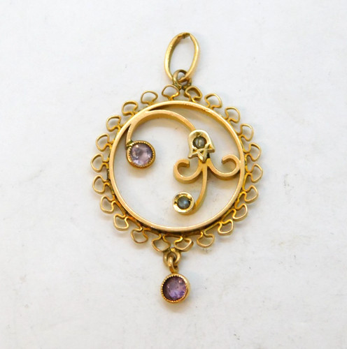 Edwardian 9ct gold pale - 9ct, gold,