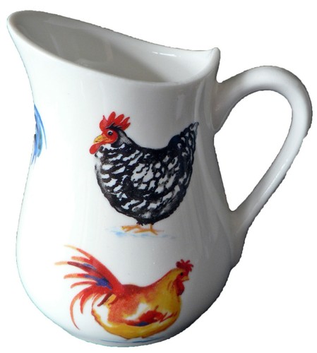Chicken porcelain cream milk - porcelain, cream/milk