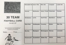 FOOTBALL SCRATCH CARDS 30