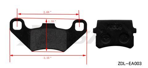 Atv quad brake - shoe, 125cc