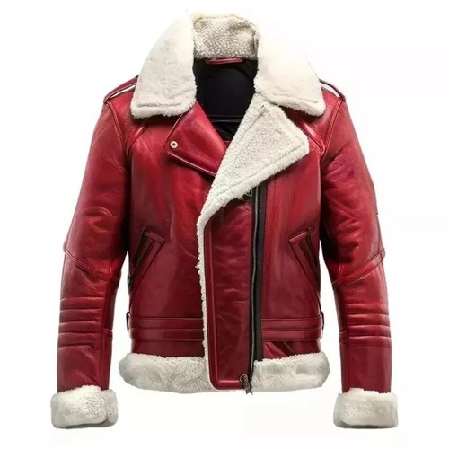 Men sheepskin leather jacket - men's,