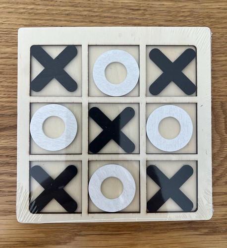Wooden tic tac toe board - wooden,